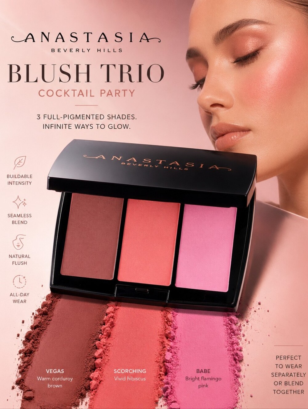 Anastasia Blush Trio Palette - Cocktail Party